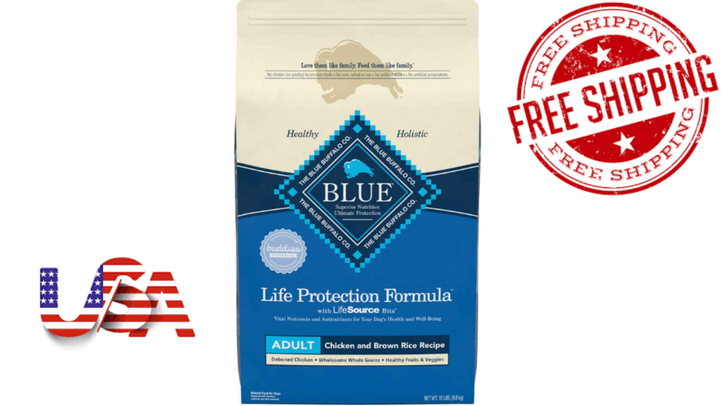 Blue Buffalo BLUE Life Protection Adult Chicken & Brown Rice Dry Dog Food- 30 Lb