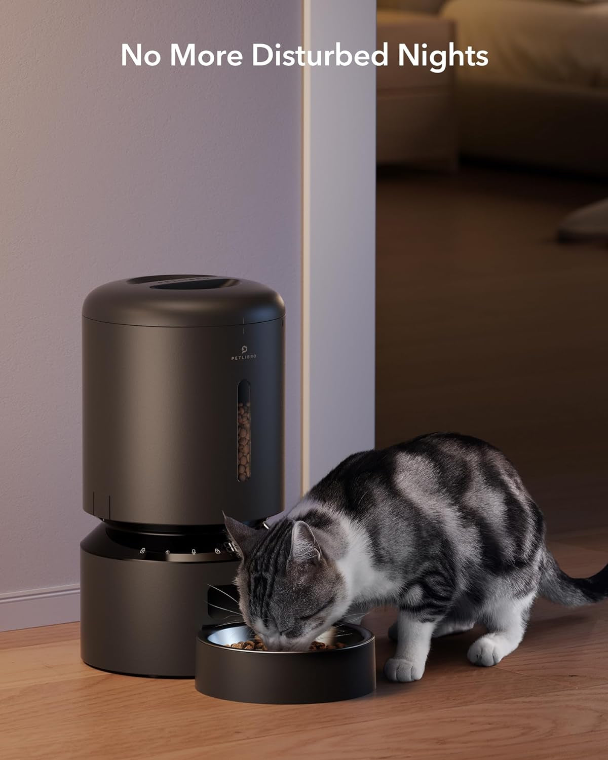 Automatic Cat Feeder with Camera for Two Cats, 1080P HD Video with Night Vision, 5G Wifi Pet Feeder with Phone APP Control, 2-Way Audio for Cat & Dog, Low Food & Motion & Sound Alerts